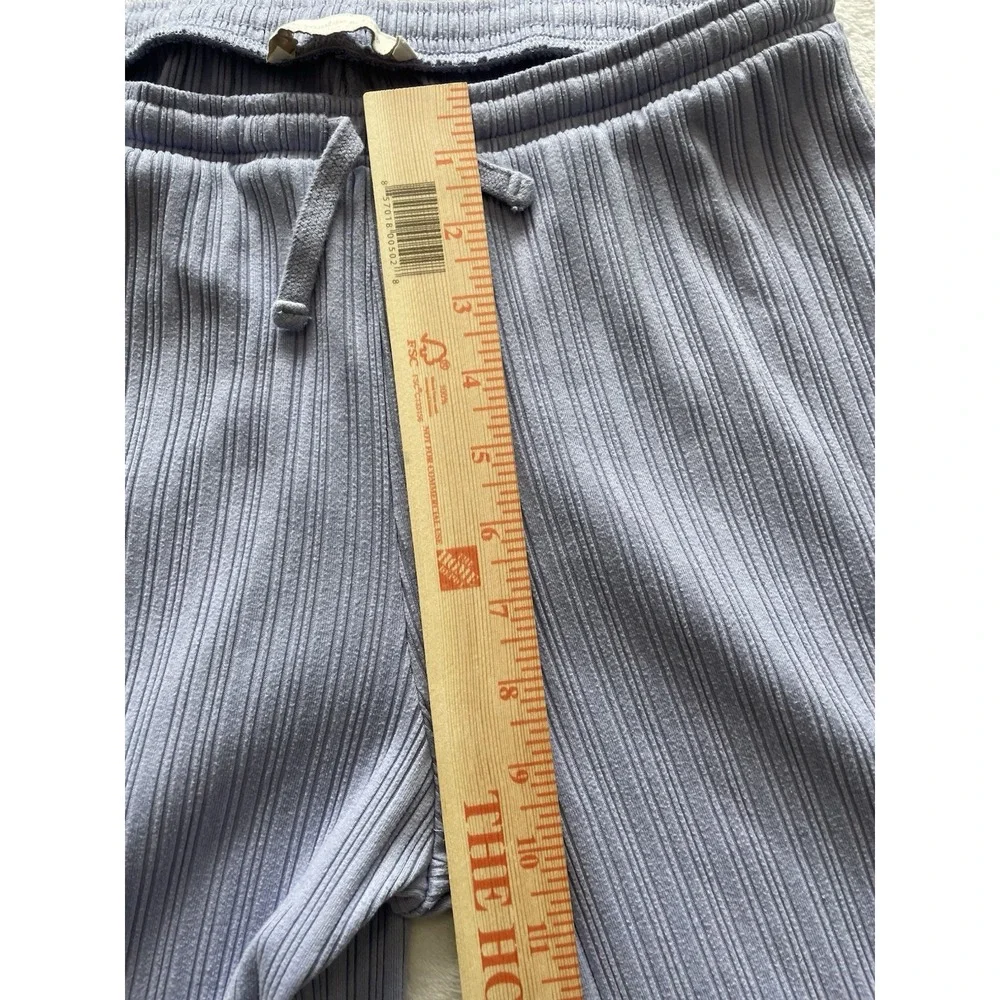 Abercrombie & Fitch Women's Lounge Pants Sm Lavender Ribbed Wide Leg Drawstring